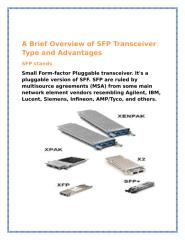 A Brief Overview of SFP Transceiver Type And Advantages.docx