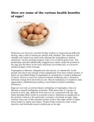 Here are some of the various health benefits of eggs.docx